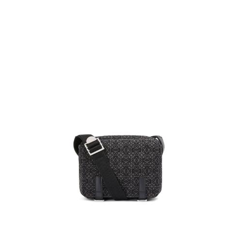  LOEWE羅意威 22年秋冬 男士 單肩包 XS Military messenger bag in Anagram jacquard and calf
