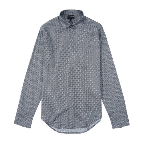 Emporio Armani/安普里奧阿瑪尼 灰藍色 男士長袖襯衫 3K1CP5-1NXTZ-F955