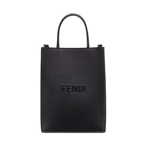 FENDI/芬迪  男士黑色小牛皮FENDI ROMA印花可調(diào)節(jié)肩帶手提斜挎單肩包7VA512AFB3F1Z35