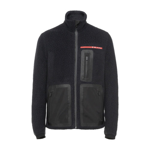 PRADA/普拉達(dá) 男士黑色高性能聚酯纖維絨毛夾克SGB659_1YDO_F0002_S_202