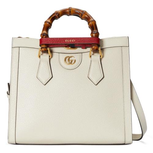  GUCCI古馳 22年秋冬 女士 Gucci Diana竹節(jié)小號(hào)托特包 702721 U3ZDT 9196