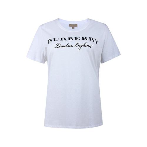  BURBERRY/博柏利 女士白色印花圓領(lǐng)短袖T恤 40612471