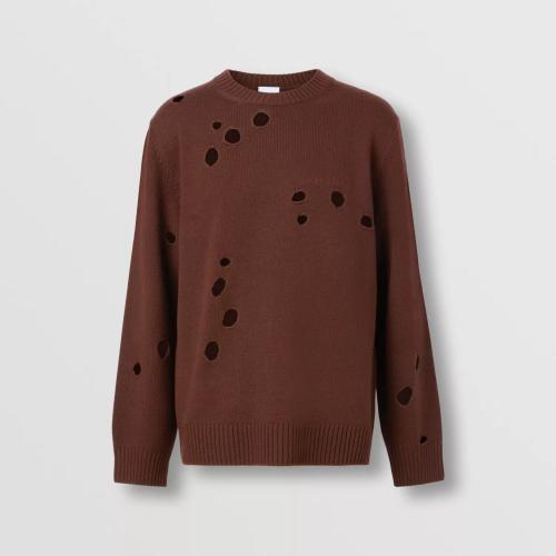  BURBERRY 22年秋冬 男士 鏤空設(shè)計(jì)羊毛針織衫 80560811