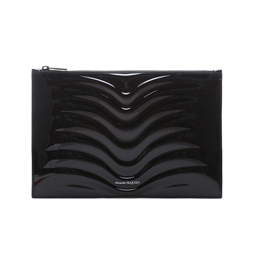 Alexander McQueen/亞歷山大麥昆【22春夏新款】男士皮革手拿包LOGO圖案 560472 1AAEQ