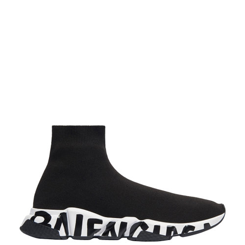Balenciaga/巴黎世家      Speed系列 男士黑白拼色彈性纖維涂鴉網(wǎng)眼運動鞋645334W2DB71015
