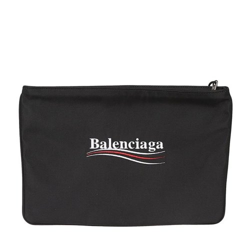 Balenciaga/巴黎世家 男士黑色滌綸手拿包 5353349WB051000