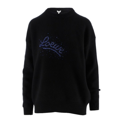 LOEWE/羅意威 女士服裝  黑色棉質(zhì)套頭衛(wèi)衣  女衛(wèi)衣