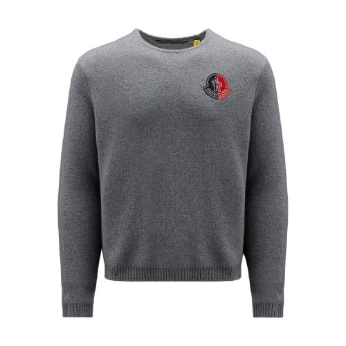  MONCLER蒙可蒙克萊 22年秋冬 男士 長(zhǎng)袖T恤 Logo Wool Blend Jumper H20929C00002M2150981