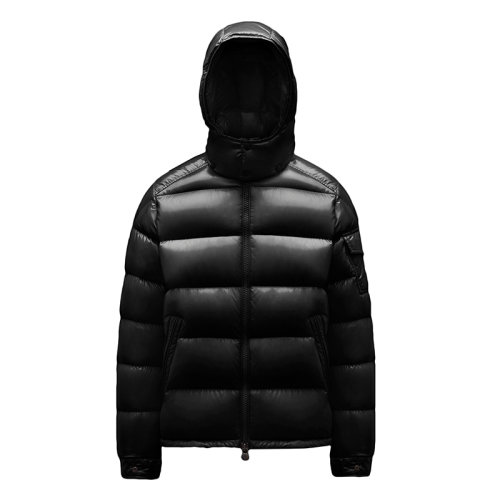 Moncler/蒙克萊  MAYA系列 男士黑色漆面尼龍羽絨服H20911A5360068950999