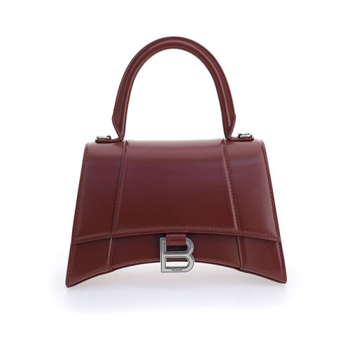 Balenciaga/巴黎世家 女士 酒紅色皮質(zhì)手提包單肩包 5935461QJ4Y6211 HJH0015X女包