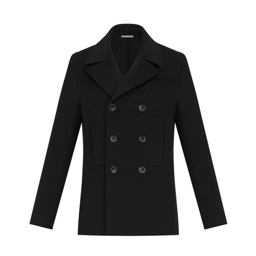 DIOR/迪奧  20春夏新款男士黑色羊絨豌豆大衣 533C450A3225_C900