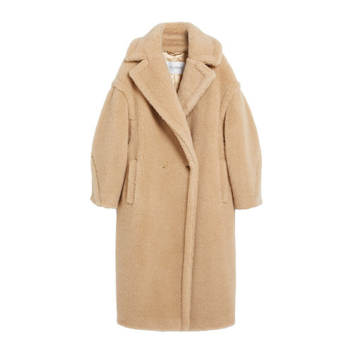 MaxMara/麥絲瑪拉 22年秋冬新款 PANNO系列 女士米色駝毛混紡泰迪大衣外套1016122306009
