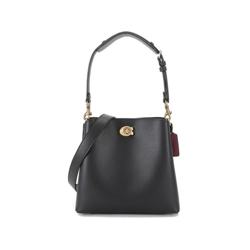 COACH/蔻馳  女士皮革WILLOW手提單肩斜挎包水桶包 C3916