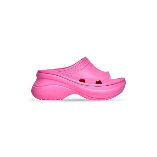  BALENCIAGA巴黎世家 22年秋冬 女士 平底涼鞋 POOL CROCS? SLIDE SANDAL 677389W1S8E5000