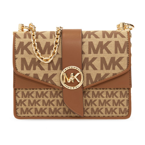 Michael Kors/邁克·科爾斯 經(jīng)典老花滿印 金屬鏈條單肩包 女款32T2GGRC5I