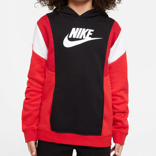 Nike/耐克 22年秋冬 兒童款 運動 休閑 加絨 連帽 衛(wèi)衣 套頭衫 DA0604-010