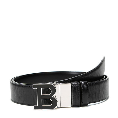 BALLY/巴利 男士皮質(zhì)板扣式雙面皮帶腰帶 B BUCKLENAMEL 35 M