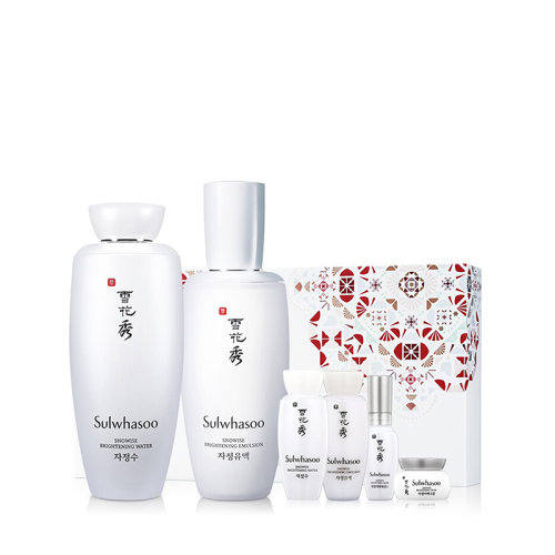 Sulwhasoo/雪花秀滋晶雪瀅換白禮盒（水125ml+乳125ml）包裝贈品更換頻繁，請以實(shí)物為準(zhǔn)
