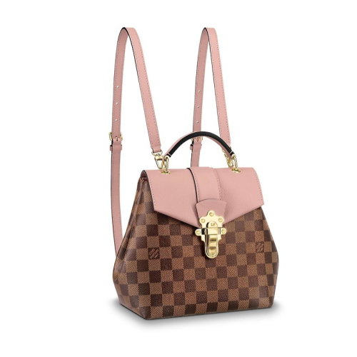 Louis Vuitton/路易威登  LV女包Damier Ebene格紋帆布與細(xì)粒紋牛皮 Magnolia雙肩包背包時尚休閑