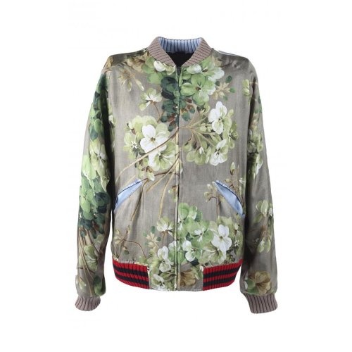 GUCCI/古馳 男士絲質(zhì)印花時尚休閑外套 男士夾克