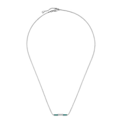  GUCCI古馳 22年秋冬 女士 Gucci Link to Love系列“Gucci”長(zhǎng)條吊墜項(xiàng)鏈 702332 J85G1 9053