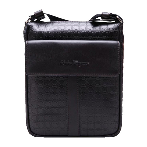 Salvatore Ferragamo/菲拉格慕 男士GAMMA SOFT系列商務單肩包郵差包 24-9489-0554154（99新未使用）