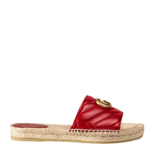 GUCCI/古馳 皮革草編涼鞋 573028 BKO00