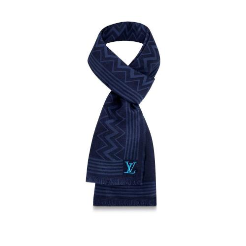  LV路易威登 22年秋冬 男士 圍巾 éTOLE LV ZIG ZAG M77583