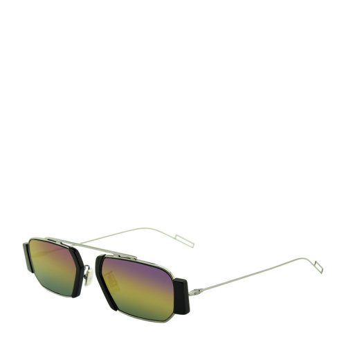 DIOR/迪奧 個(gè)性 摩登 復(fù)古 長(zhǎng)方多邊形 合金 輕架 男女款 太陽鏡 黑色 紫黃鏡面 墨鏡 眼鏡 DIORCHROMA2 51mm DIOR 迪奧