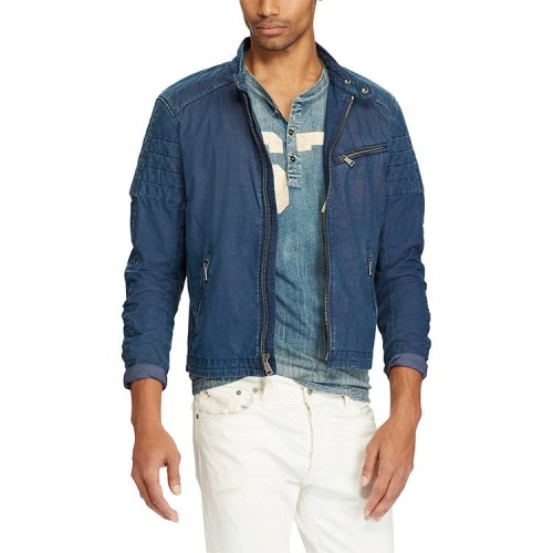 Polo Ralph Lauren/拉夫勞倫馬球 18新款男士Indigo 牛仔賽車夾克417967
