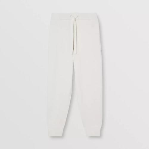  BURBERRY 22年秋冬 女士 專屬標(biāo)識裝飾羊絨棉質(zhì)混紡慢跑褲 80586051