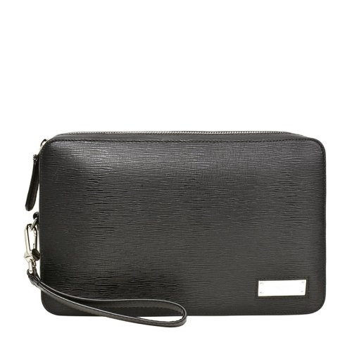 Bally 巴利   男士黑色皮革錢包手拿包