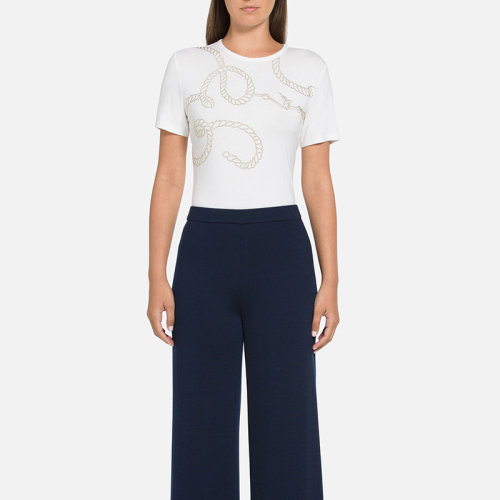 St.John/盛薔基礎(chǔ)款白色女士短袖T恤K51Y0B2