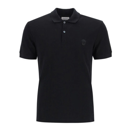 Alexander McQueen/亞歷山大麥昆 男裝 服裝 棉質(zhì)骷髏頭刺繡 男士短袖polo衫