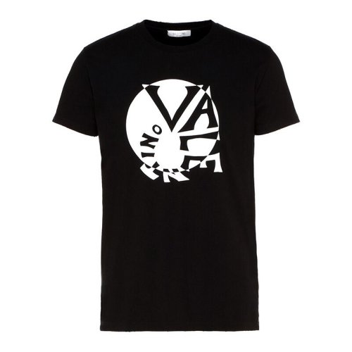Valentino/華倫天奴  男裝 時(shí)尚簡約 Valentino螺旋徽標(biāo)印花 圓領(lǐng) 男士棉質(zhì)短袖T恤 RV3MG00MIQE0BO  HKY015C