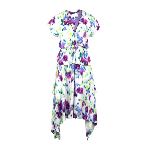 KENZO/高田賢三22春夏潮流印花長款女士連衣裙 FC52RO059