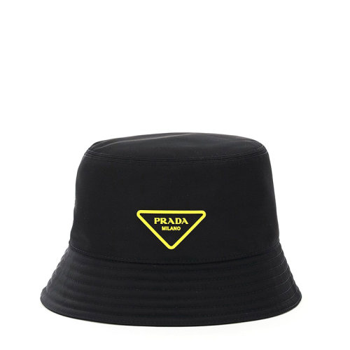 PRADA/普拉達 男士 男帽 黑色尼龍時尚帽子 2HC137-2D5R-F0C5Z