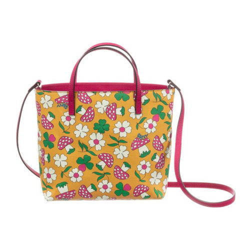 GUCCI/古馳女士皮質(zhì)清新花朵蘑菇tote童包單肩包手提包410812【奧萊】  ai