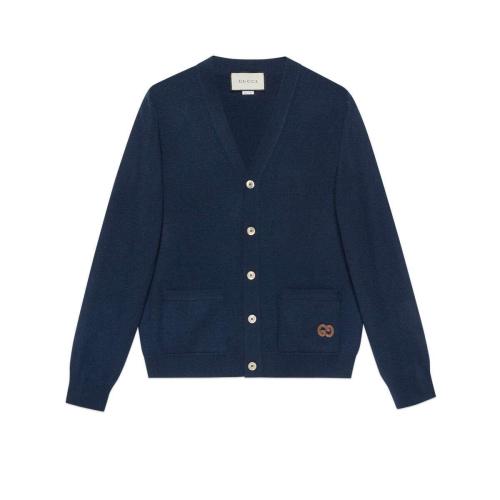  GUCCI古馳 22年秋冬 男士 GG羊絨開衫 646784 XKBRM 4447