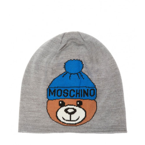 MOSCHINO/莫斯奇諾 男女同款 灰色羊毛時(shí)尚帽子 65174M212214