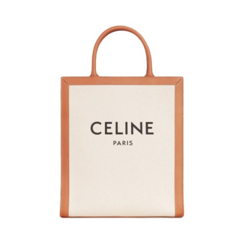 CELINE|賽琳 女包 小號印花帆布和小牛皮豎款CABAS手提斜挎包