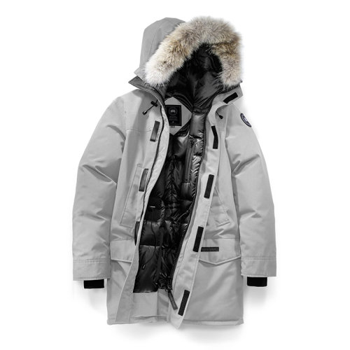CANADA GOOSE/加拿大鵝   LANGFORD黑標系列 男士銀樺色連帽毛邊防風(fēng)派克大衣2062MB-BA