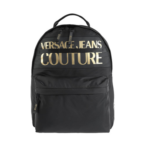 VERSACE/范思哲休閑旅游商務(wù)雙肩包黑色簡約LOGO潮流時(shí)尚背包