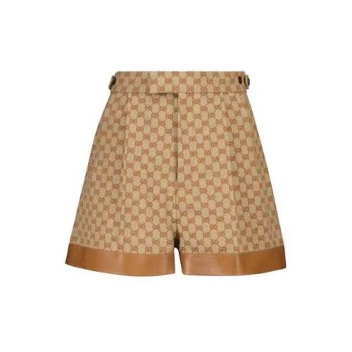 GUCCI/古馳  新款百搭亞麻混紡女士短褲661565Z8AOA2254【主推】