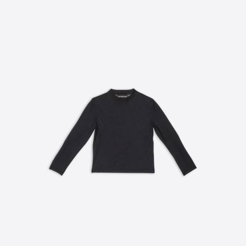  BALENCIAGA巴黎世家 22年春夏 女士 長袖T恤 BALENCIAGA TAB合身長袖T恤 698472TMVB81000