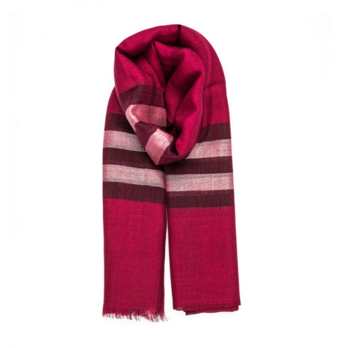 BURBERRY/博柏利 男女通用 中性經(jīng)典格紋桑蠶絲配羊毛流蘇圍巾圍脖絲巾 3996046