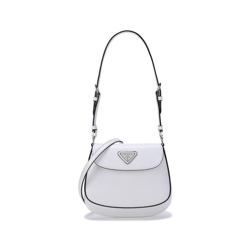PRADA/普拉達(dá)【22年新款】女士Cleo系列亮面皮革迷你款手提單肩斜挎包腋下包 1BH8 ZO6