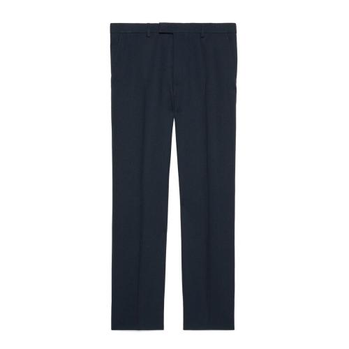  GUCCI古馳 22年秋冬 男士 Gucci HA HA HA特別系列斜紋織物長褲 726333 Z798C 4588