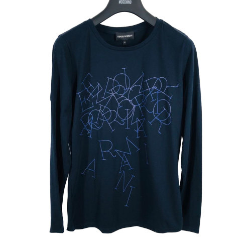 Emporio Armani/安普里奧阿瑪尼 藏藍色女士長袖T恤 AGH75 CZ N5