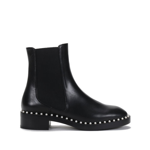 Stuart Weitzman/斯圖爾特韋茨曼 女士織物配皮切爾西靴短靴 CLINE